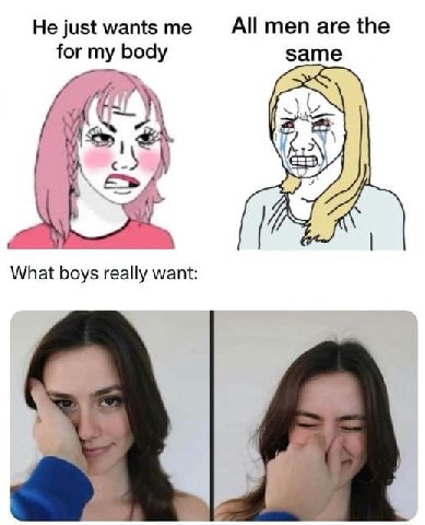 Не men are the for my body same OBS What boys really want: Я