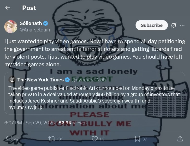 Post just wanted to play video ganies. Now have то зрепа day petitioning the government to arrest and getting fired for violent posts. just wanted to nlay vicieo games. You should have left video game