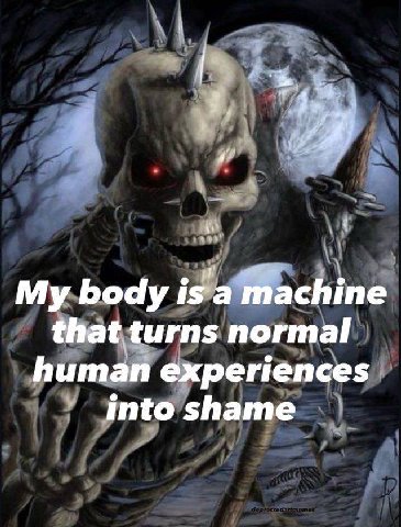 Боау is a machine that turns normal human experiences into shame