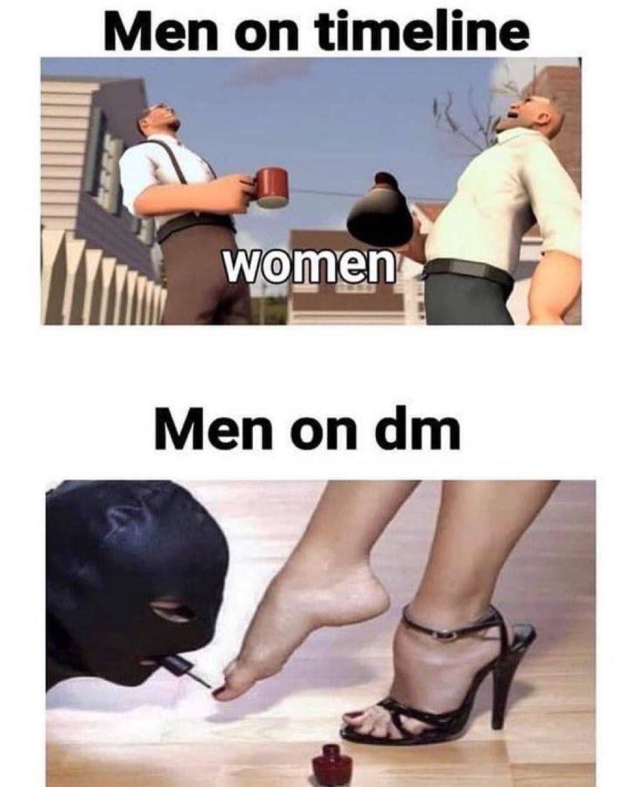 Men on timeline women, Men on