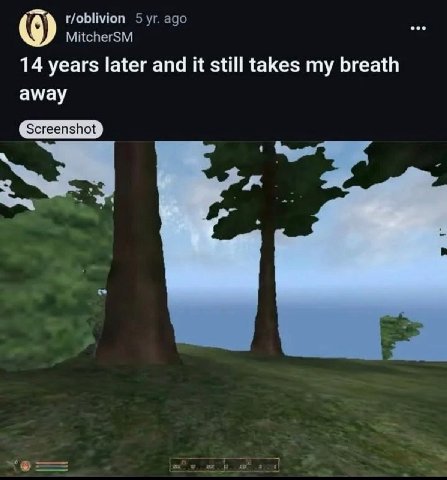 r/oblivion 5 ago eee MitcherSM 14 years later and it still takes my breath away