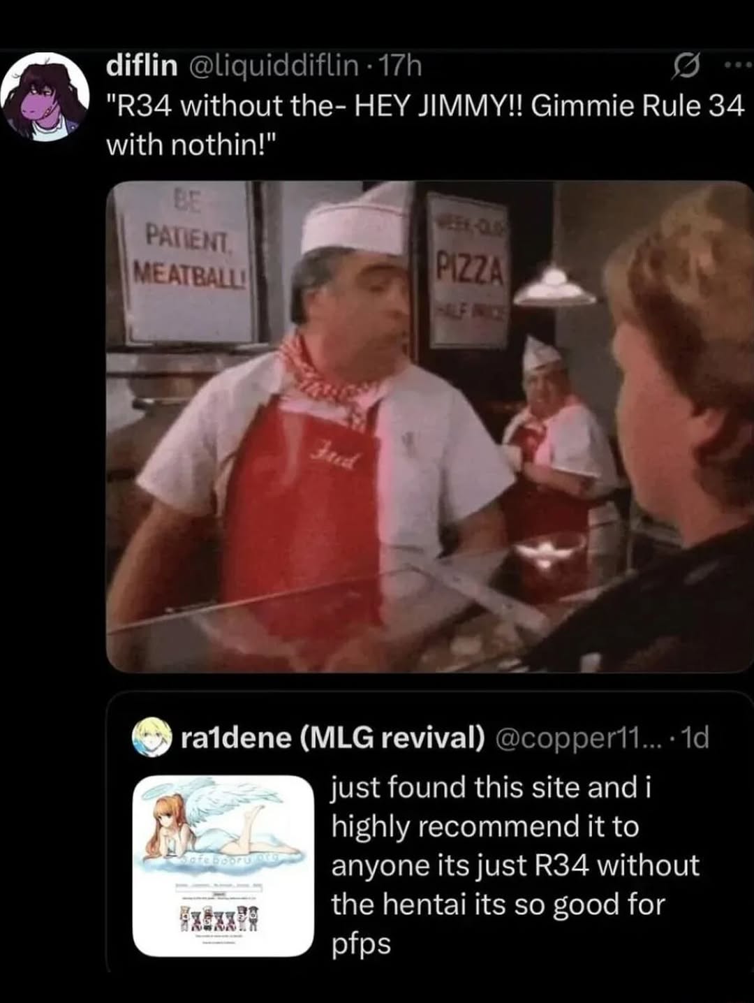 diflin @liquiddiflin without the- HEY JIMMY!! Gimmie Rule 34 with nothin!" PAI Lit raidene (МЕС revival) just found this site and i highly recommend it to anyone its just without the hentai its so goo