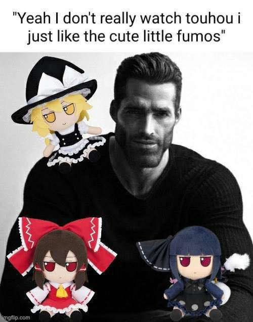 "Yeah don't really watch touhou just like the cute little fumos" 4