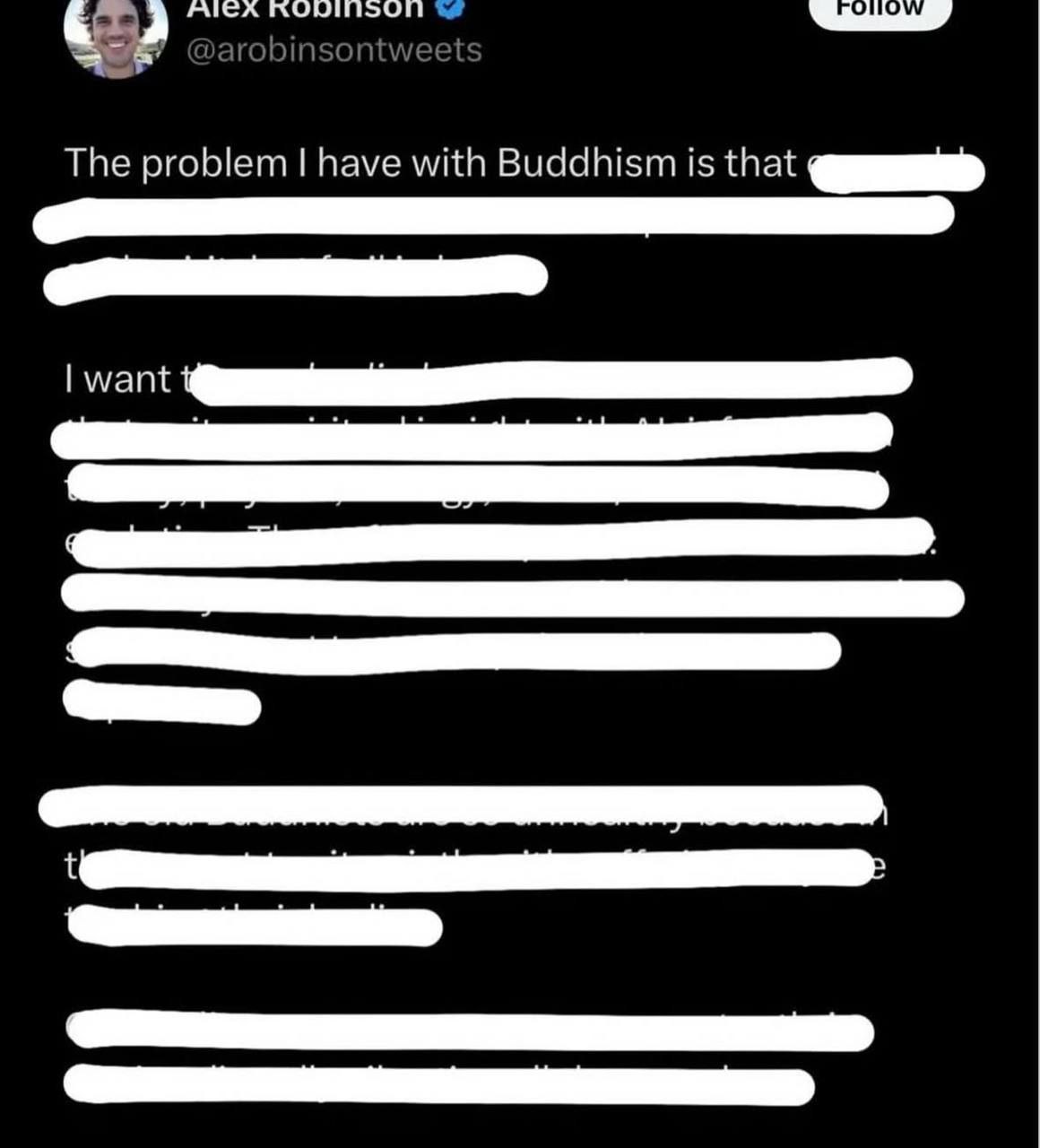 The problem have with Buddhism is that want