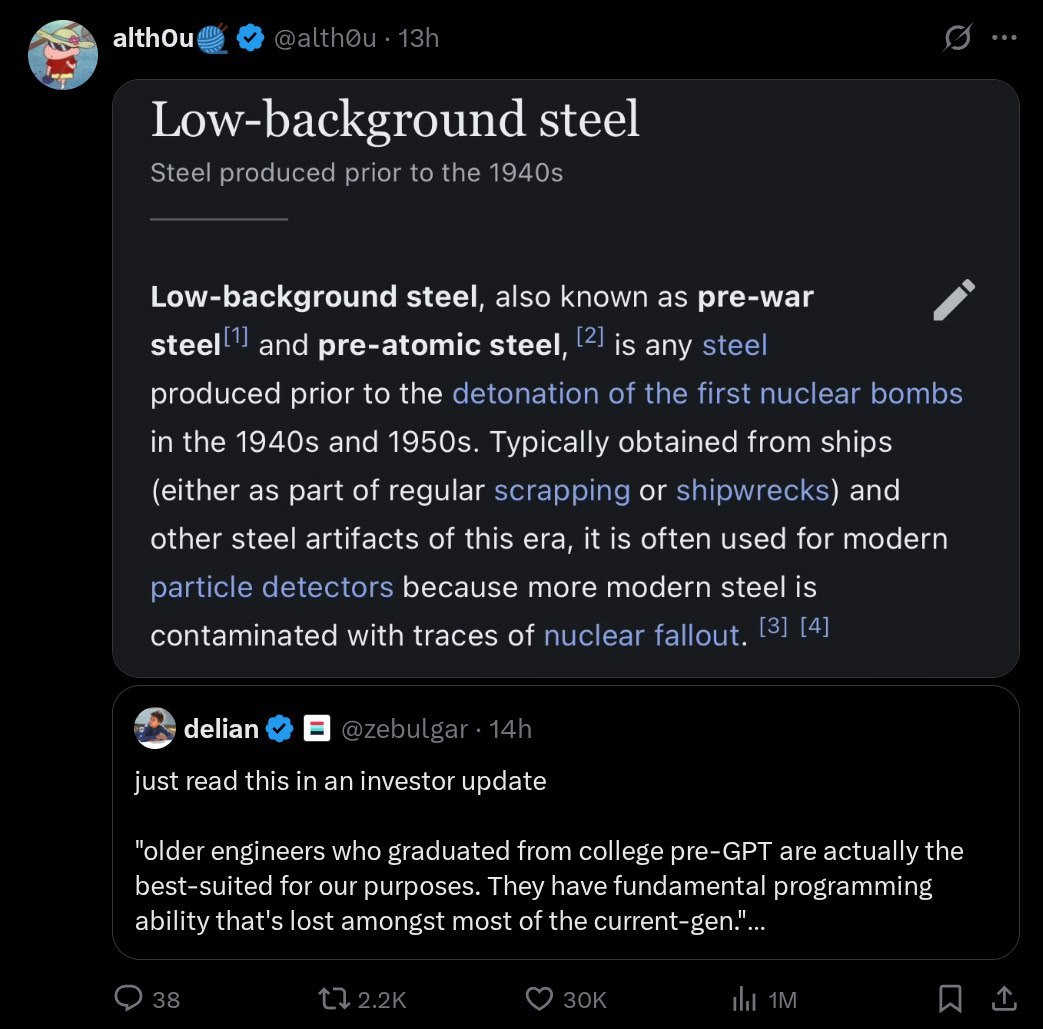 I'm not unc, I'm low-background-AI engineer