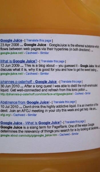 Google Juice-| Trensiate page 23 Apr 2008 Google Juice GoogieJuice is the ethereal substance flows between web pages their hyperlinks (in both directions!) google-juice net/ Cacheed is Google Juice? i