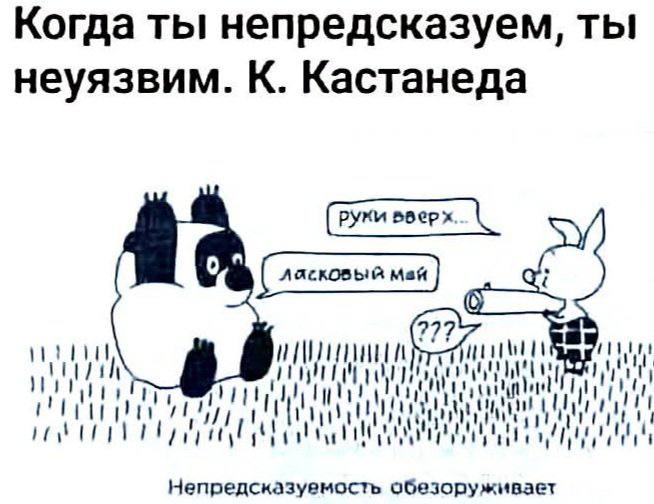 Когда ты непредсказуем, ты неуязвим. К. Кастанеда [11 и Непредсказуемость обезоруживает