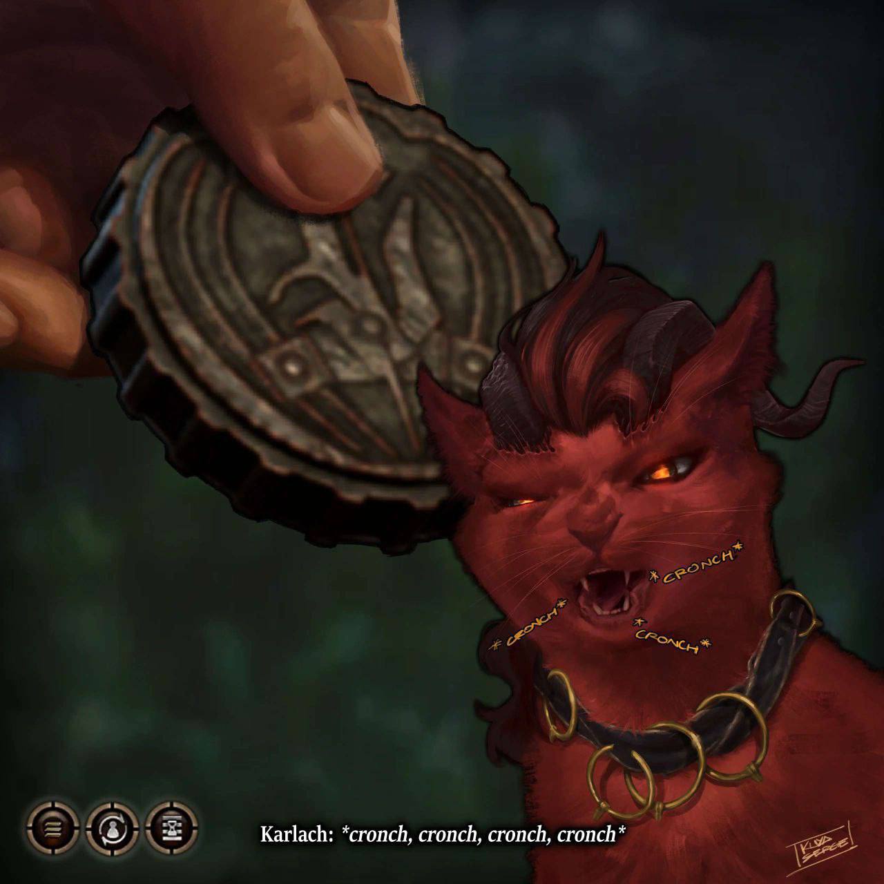Karlach: *cronch, cronch, cronch, cronch*