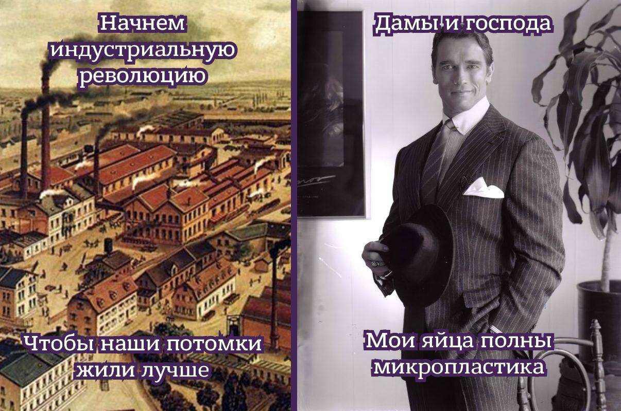 Начнем Дамьги господа индустриальную революцию, наши потомки Мои яица полны- жили лучше микропластика 1