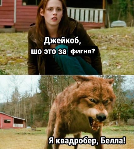 4 Джейкоб, это за фигня? Я квадробер, Белла!