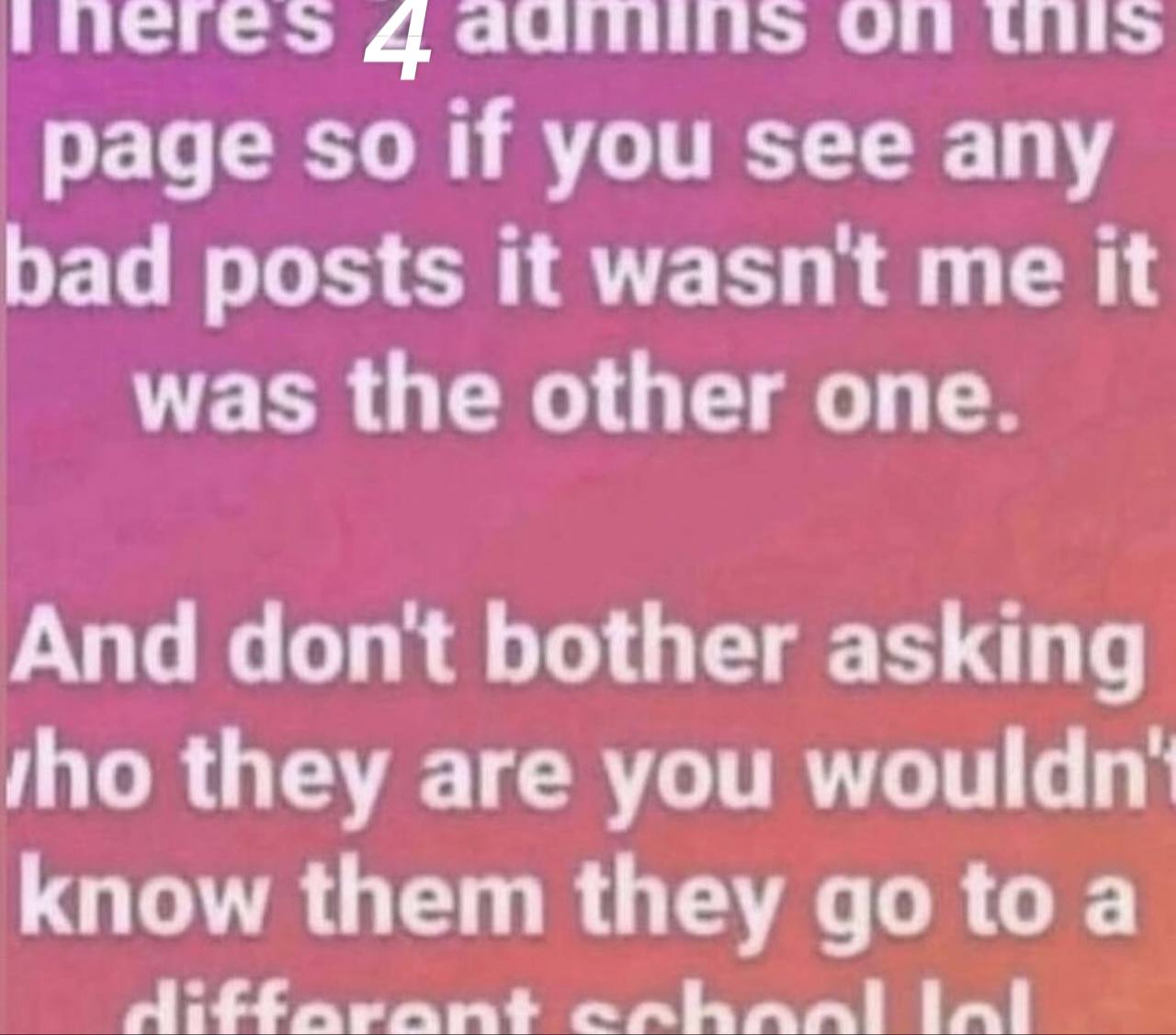 пееъ раде so if you see any bad posts it wasnt me it was the other one. And don't bother asking tho they are you know them they to a