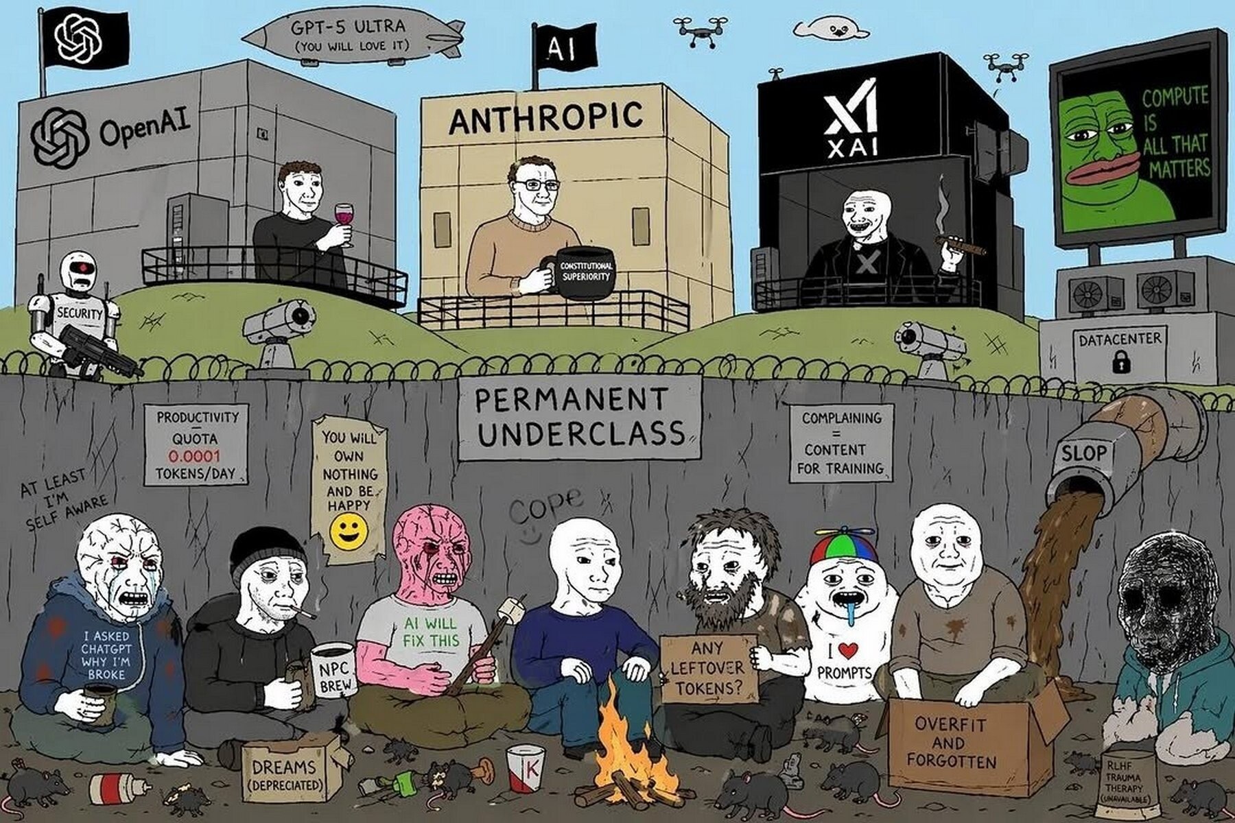 A\ ANTHROPIC #4 3] SUPERIORITY ENTER к 2 COMI PLAINING OWN You UNDERCLASS, CONTENT NOTHING FOR TRAINING. AND BE HAPPY АЗК! WHY CHATGPT BROKE PROMPTS,
