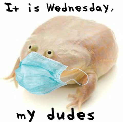I+ is Wednesday, 4 my dudes