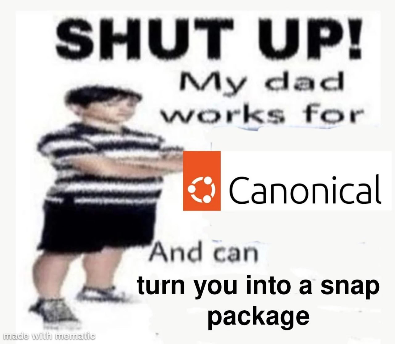SHUT UP! МЛу for Canonical can turn you into a snap package
