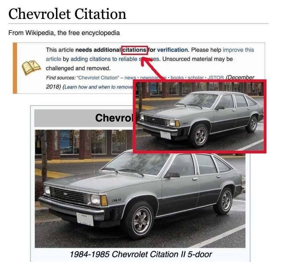 Chevrolet Citation From Wikipedia, the free encyclopedia This article needs verification. Please help improve this article adding citations to 3 Unsourced material may be challenged and removed. Find 