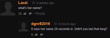 Laczi 2 меекз ago what's her name? 12 Reply dgnr82016 hours ago It says her name 20 seconds in. Didn't you last that long? 5 5