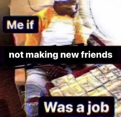 not making new friends Was