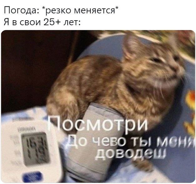 Погода: *резко Я в свои 25+ лет ele о Thi мен