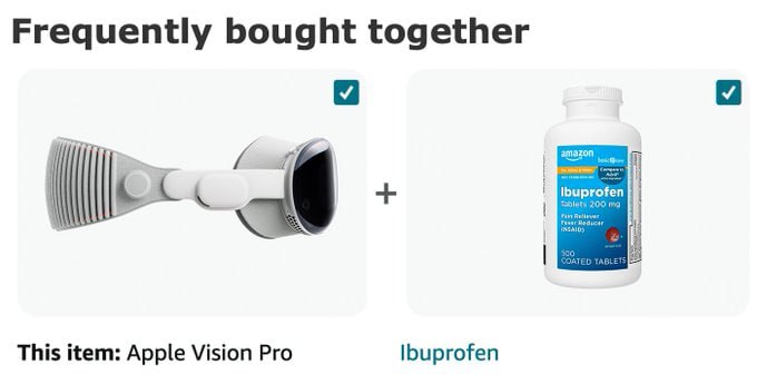 Frequently bought together This item: Apple Vision Pro Ibuprofen