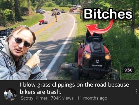 Bitches aes a 9:50 blow grass clippings on the road bikers are trash Scotty Kilmer views 11 months ago