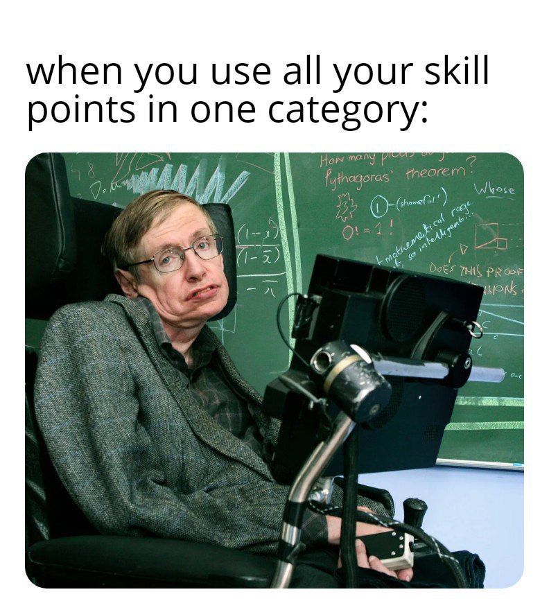 when you use all your skill points one category: Ном many (1