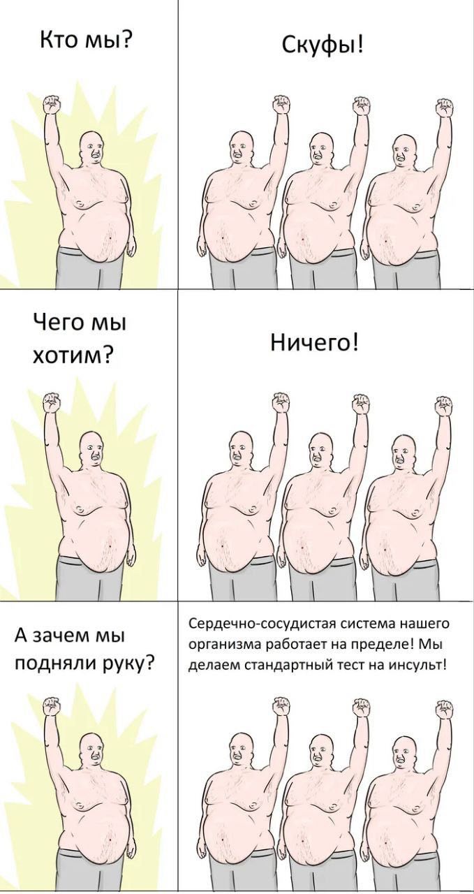 Кто мы? Скуфы! A Чего мы ичего: хотим? Сердечно-сосудистая система нашего А зачем мы организма работает на пределе! Мы подняли руку? делаем стандартный тест на инсульт! 4