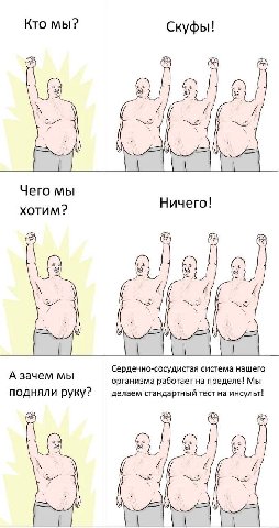 Кто мы? Скуфы! A Чего мы ичего: хотим? Сердечно-сосудистая система нашего А зачем мы организма работает на пределе! Мы подняли руку? делаем стандартный тест на инсульт! 4