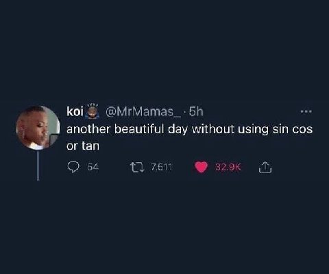 another beautiful day without using sin cos or tan
