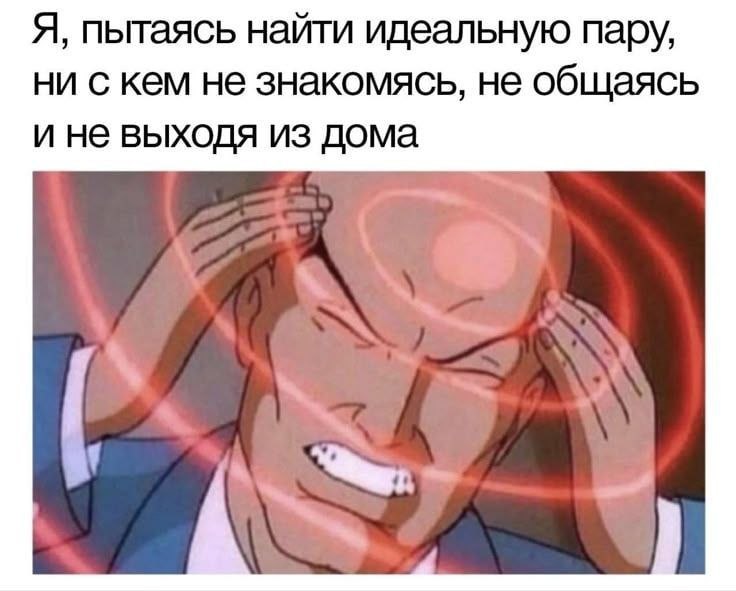 Я, пытаясь найти идеальную пару, ни с кем не знакомясь, не общаясь и не выходя из дома