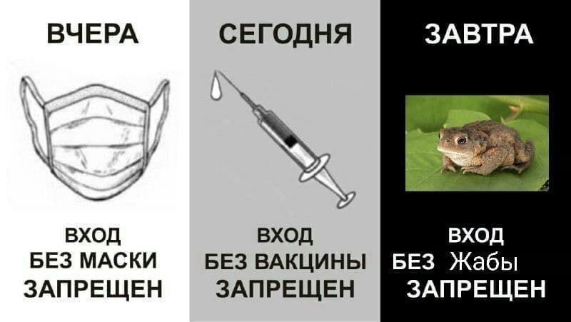 ВЧЕРА СЕГОДНЯ ЗАВТРА ВХОД ВХОД ВХОД БЕЗ МАСКИ БЕЗ ВАКЦИНЫ БЕЗ Жабы ЗАПРЕЩЕН ЗАПРЕЩЕН ЗАПРЕЩЕН