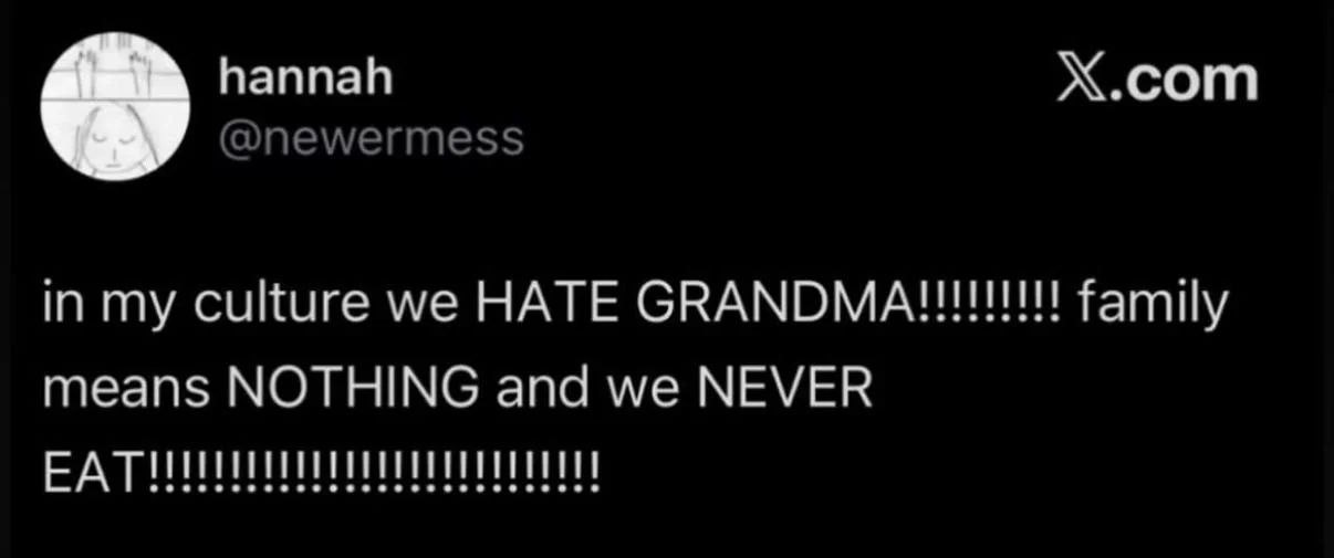 Х.сот hannah culture we HATE family means NOTHING and we NEVER