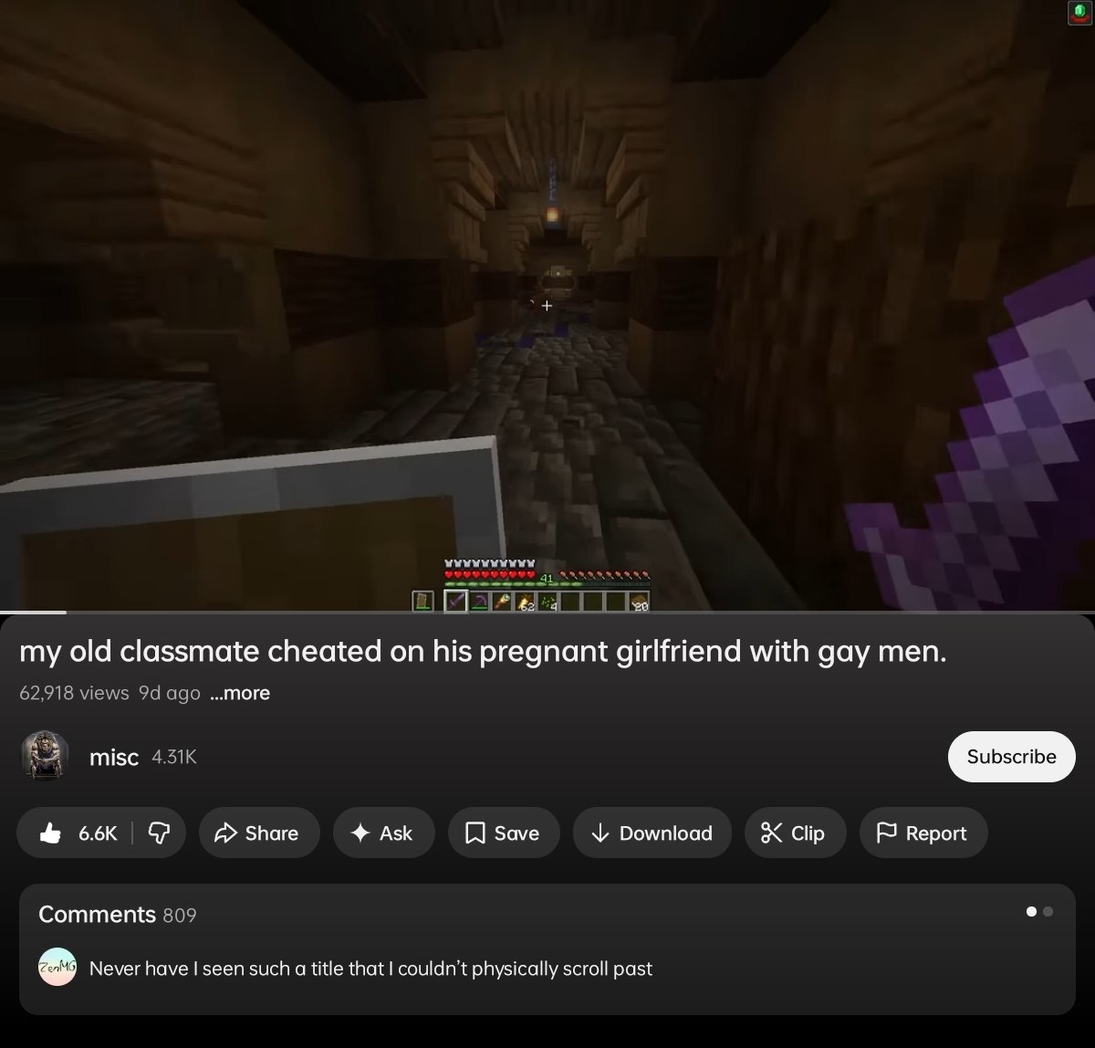 1 my old classmate cheated on his pregnant girlfriend with gay men. лоте misc Share 4 Ask Save Download Хар Report Comments Never have seen such a title that couldn't physically scroll past