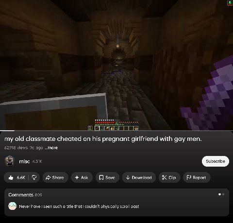 1 my old classmate cheated on his pregnant girlfriend with gay men. лоте misc Share 4 Ask Save Download Хар Report Comments Never have seen such a title that couldn't physically scroll past