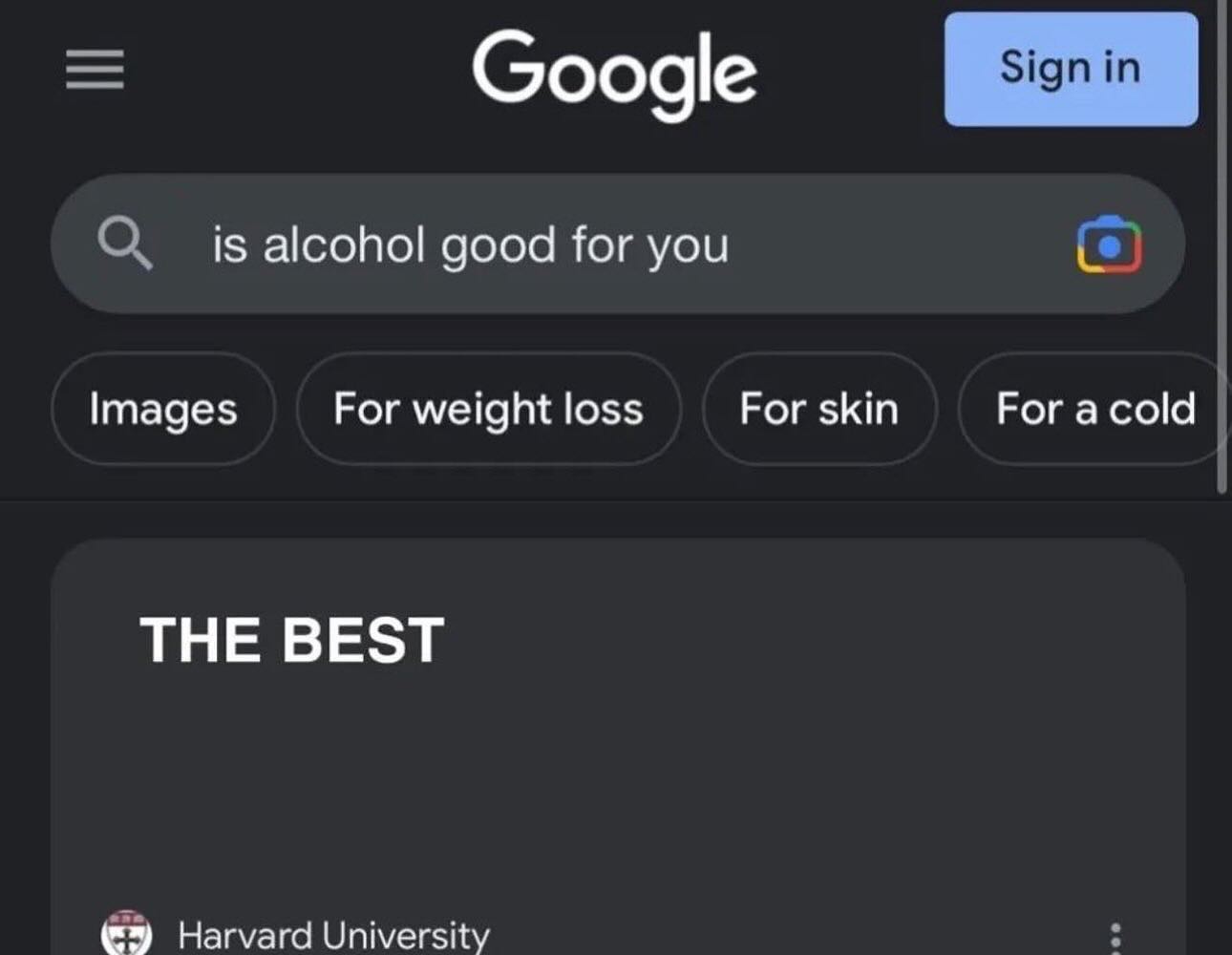 Сооде is alcohol good for you Images For weight loss For skin For acold THE BEST Harvard University