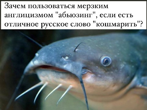 Зачем пользоваться мерзким англицизмом "абьюзинг", если есть отличное русское слово "кошмарить"?