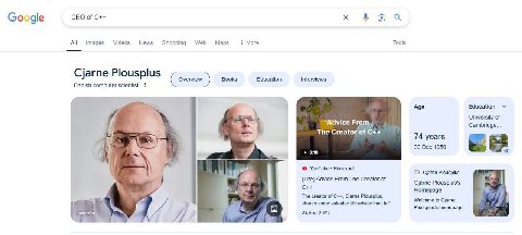 CEO of А! Images Videos News Shopping Maps More Tools Cjarne Plousplus Books Education Interviews Danish computer Age Education University of А. a “Advice Cambridge... 4 The Creator of 5 74 years 30 D