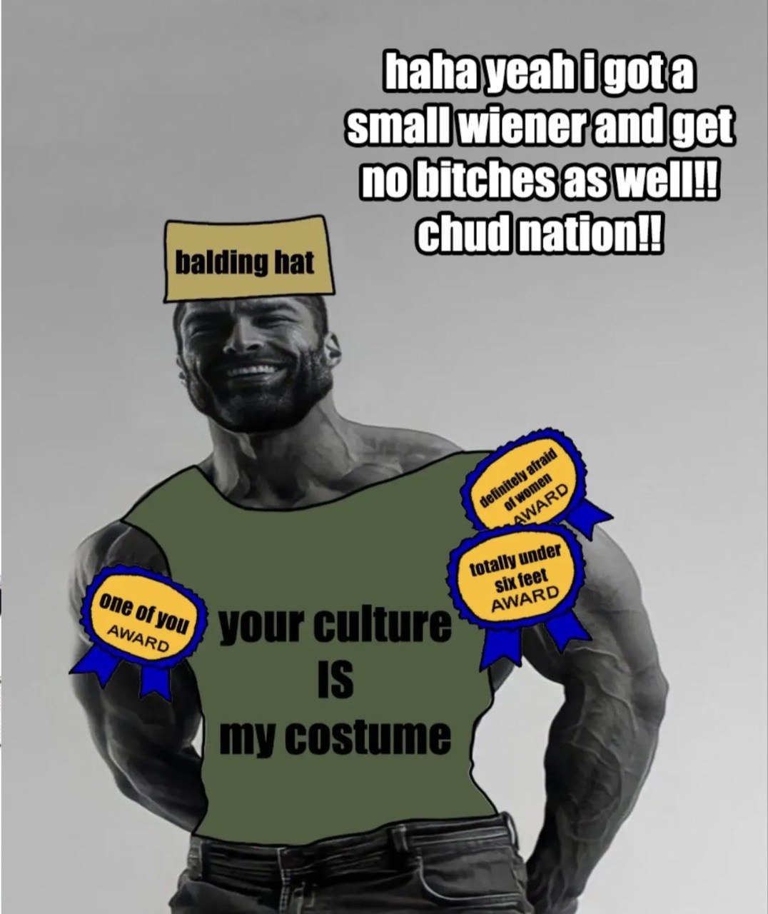 haha 1 оота small wiener and get no bitches as welll! nation!!