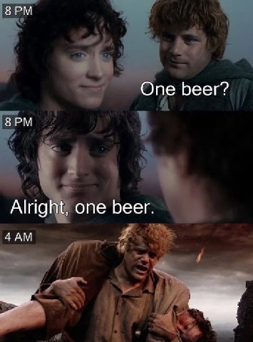 Опе Беег? Alrig one beer “4 A