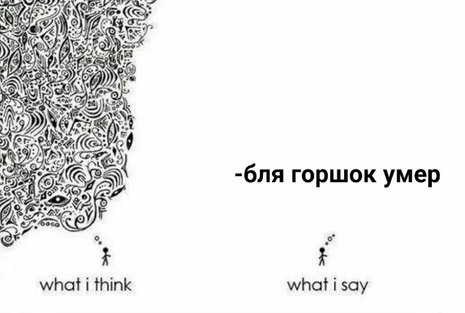 i А -бля горшок умер what i think what i say