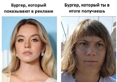 Бургер, который Бургер, который ты в показывают в рекламе итоге получаешь и