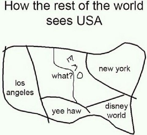 How the rest of the world sees USA los angel yee haw disney world