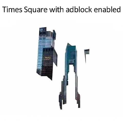 Times Square with adblock enabled