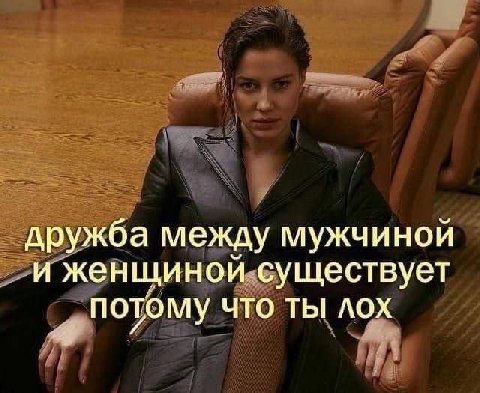 дружба между мужчиной и женщиной существует потому что ты лох