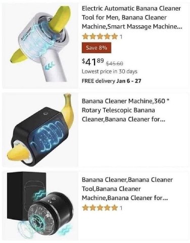 Electric Automatic Banana Cleaner Tool for Men, Banana Cleaner Machine,Smart Massage Machine 5 44559 $4189; Lowest price in 30 days FREE delivery Jan 6 27 Banana Cleaner Machine,360 Rotary Telescopic 