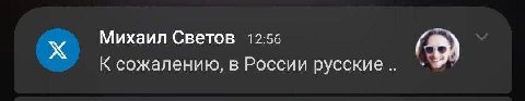 Михаил Светов 12:56 К сожалению, в России русские