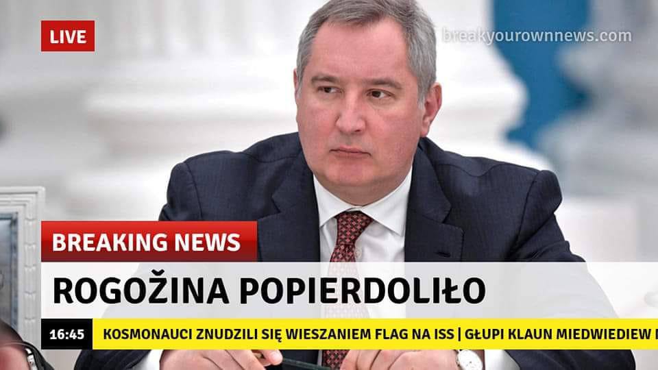 BREAKING NEWS ROGOZINA POPIERDOLItO KOSMONAUCI ZNUDZILI SIE WIESZANIEM FLAG ISS GEUPI KLAUN MIEDWIEDIEW