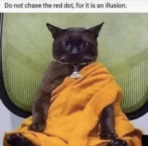 not chase the red dot, for К is an illusion.
