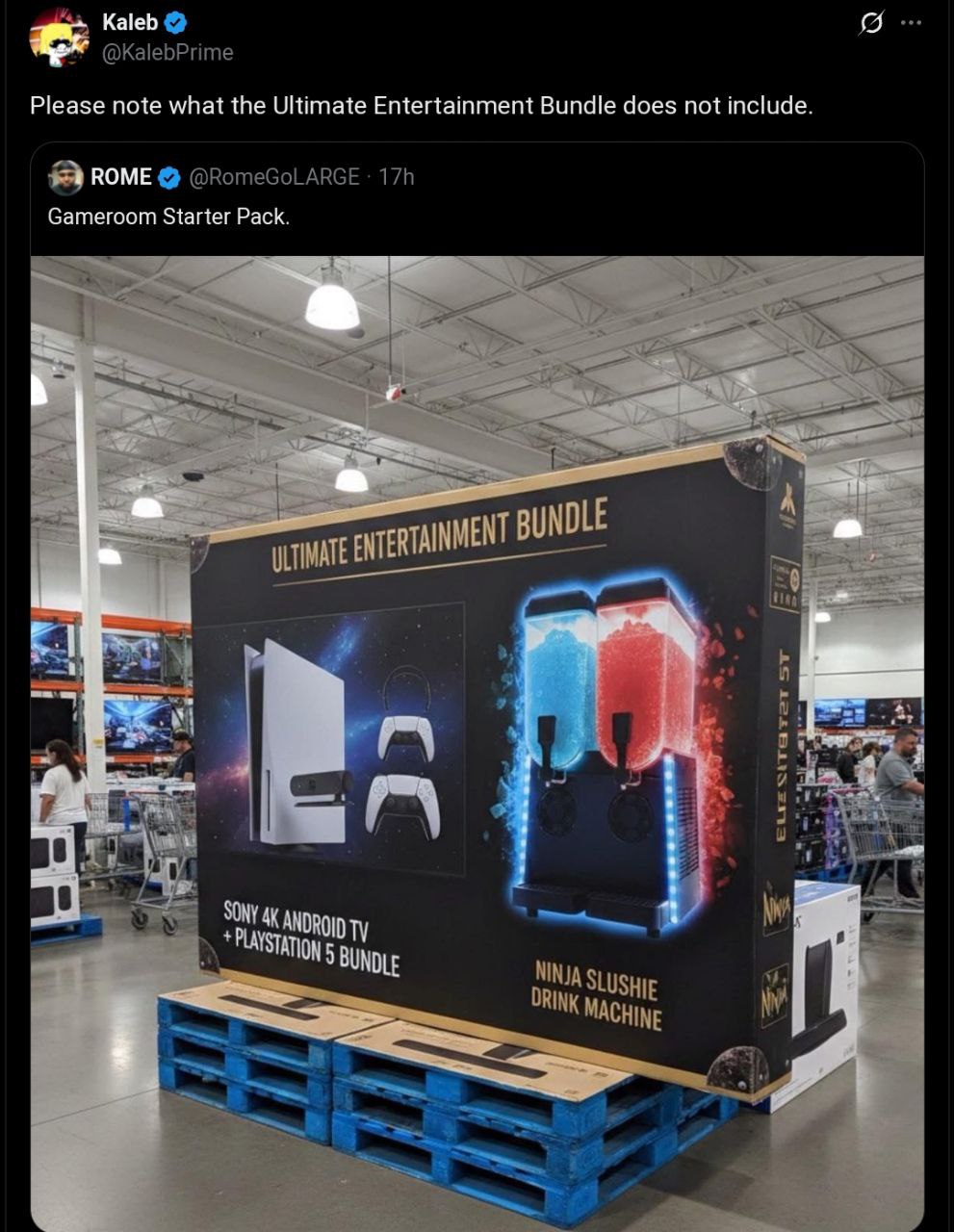 Kaleb Please note what the Ultimate Entertainment Bundle does not include. КОМЕ Gameroom Starter Pack a 4 1 i 1 i „7