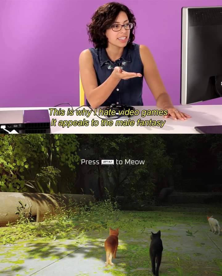 ateavideo games appeals to the male Press [о Meow