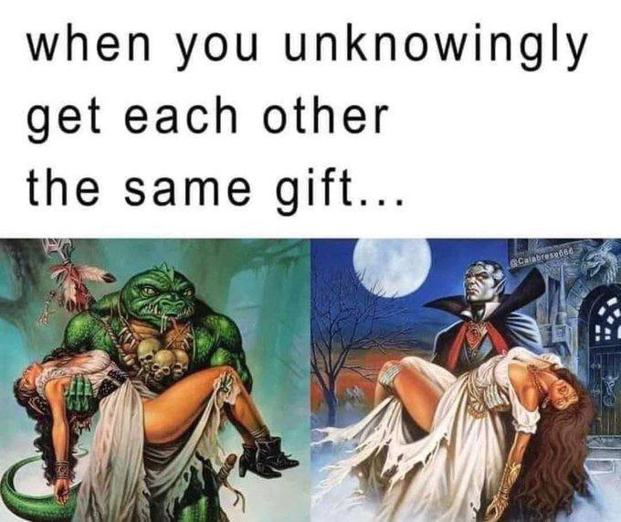 when you unknowingly get each other the same